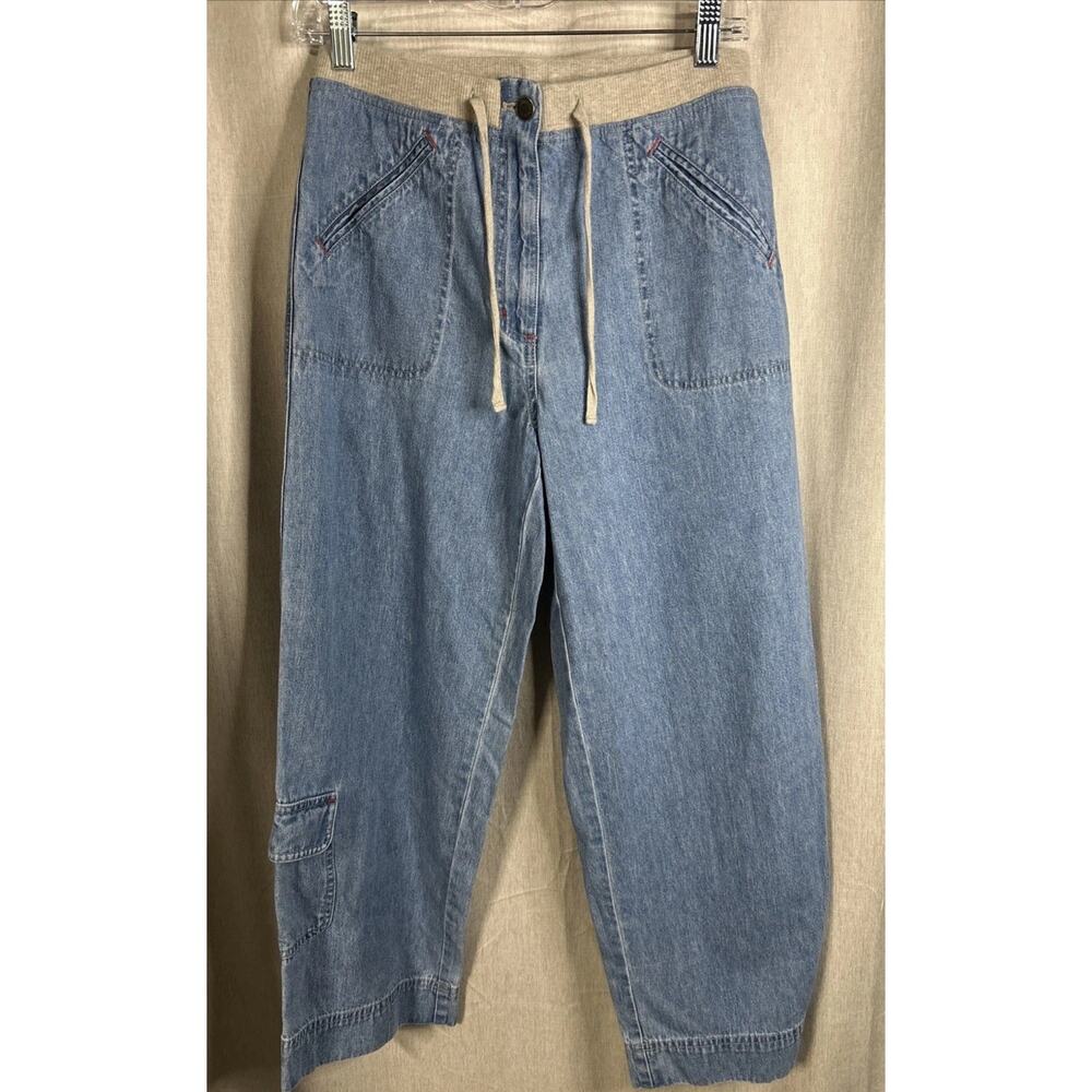 VTG Out Of The Blue/J Jill Denim Capris - High Rise Straight Leg - Elastic Waist
